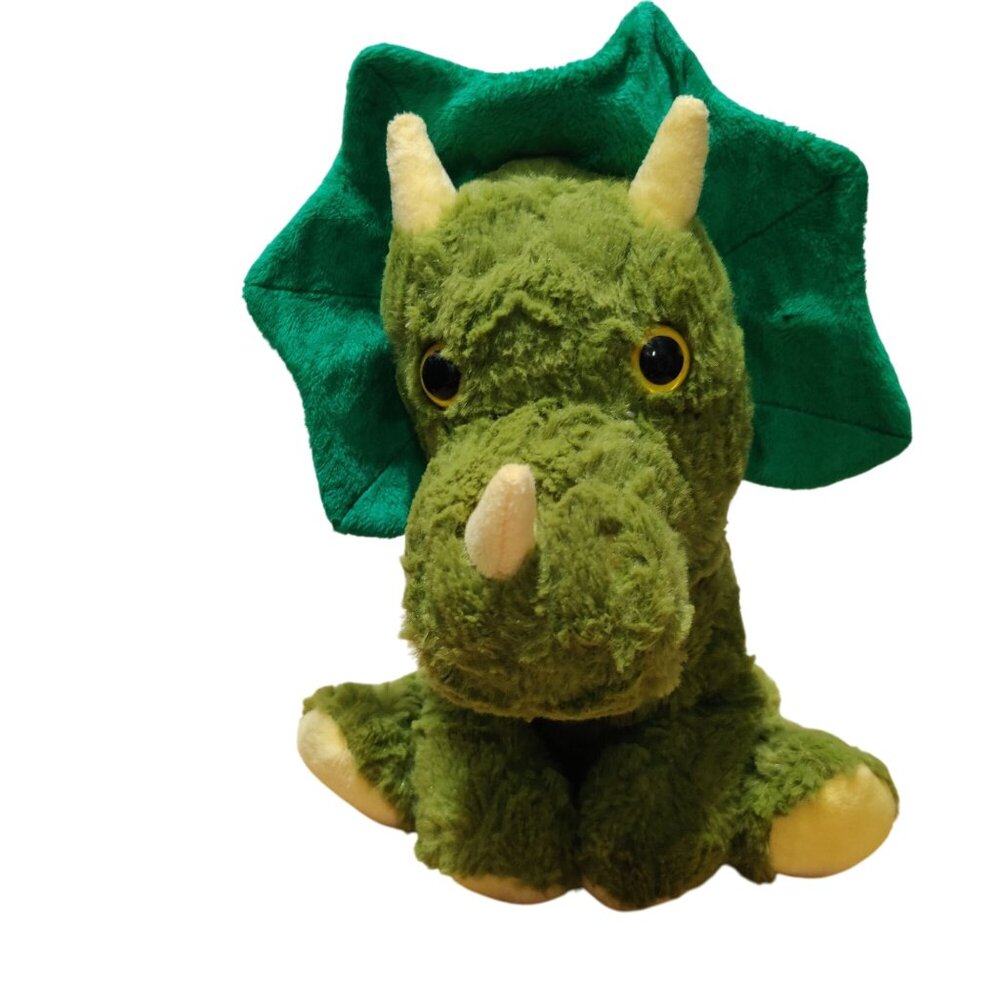 Goffa Green Triceratops Dinosaur Plush 8.5" Stuffed Animal Toy Cute Dino Gift